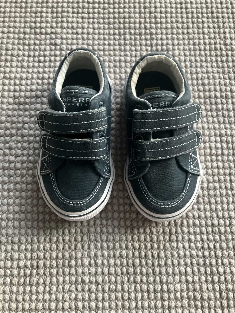 Sperry Toddler Boys Halyard H&L Velcro Boat Shoes Navy